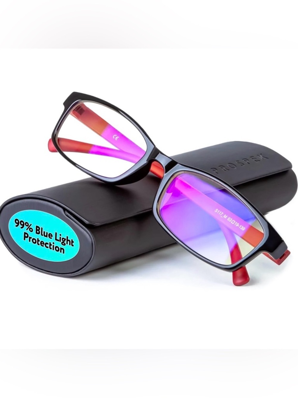 PROSPEK Blue Light Blocking Glasses Computer Glasses Red